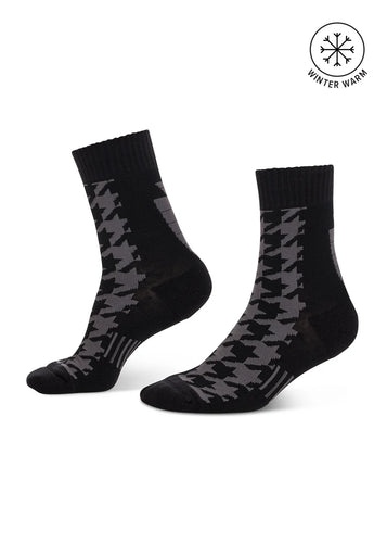 Houndstooth Wool Paddock Boot Socks