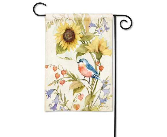 Bee Spring Bluebird Garden Flag