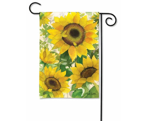 Gathering Sunflowers Garden Flag