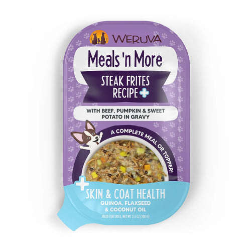 Weruva Meals 'n More  Steak Frites Recipe Plus Beef, Pumpkin & Sweet Potato in Gravy - 3.5oz