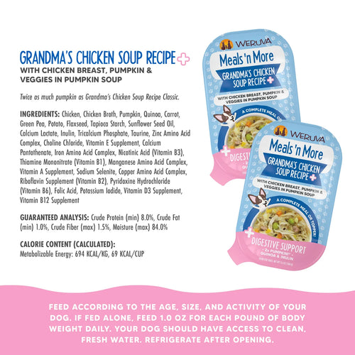 Weruva Meals 'n More Grandma's Chicken Soup Recipe Plus Chicken Breast, Pumpkin & Veggies in Pumpkin Soup - 3.5oz