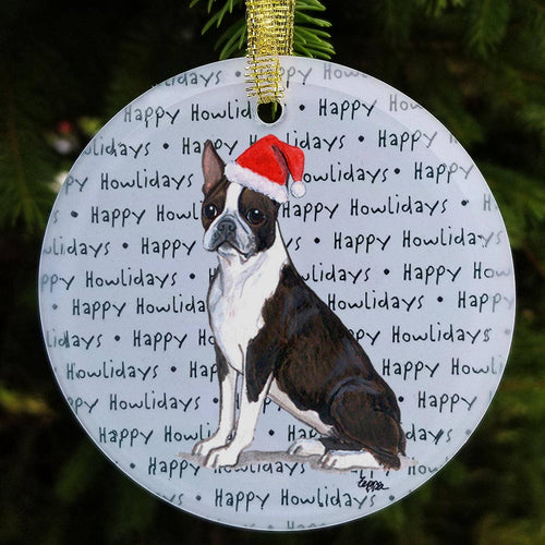 Boston Terrier Christmas Ornament