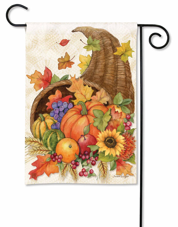 Thanksgiving Cornucopia Garden Flag