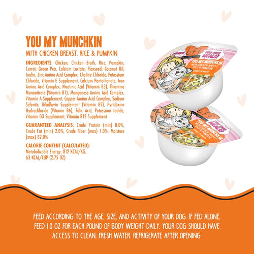 Weruva BFF Dog Fun Size Meals You My Munchkin with Chicken Breast, Rice & Pumpkin 2.75oz
