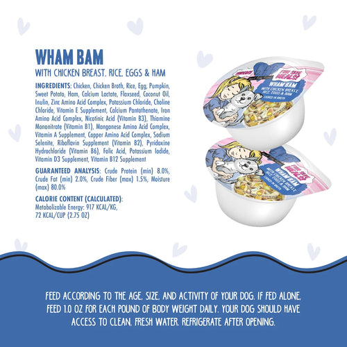 Weruva BFF Dog Fun Size Meals Wham Bam with Chicken Breast, Rice, Eggs & Ham 2.75oz