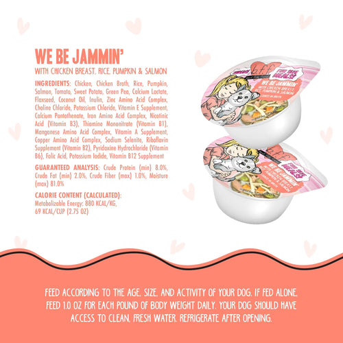 Weruva BFF Dog Fun Size Meals We Be Jammin' with Chicken Breast, Rice, Pumpkin & Salmon 2.75oz