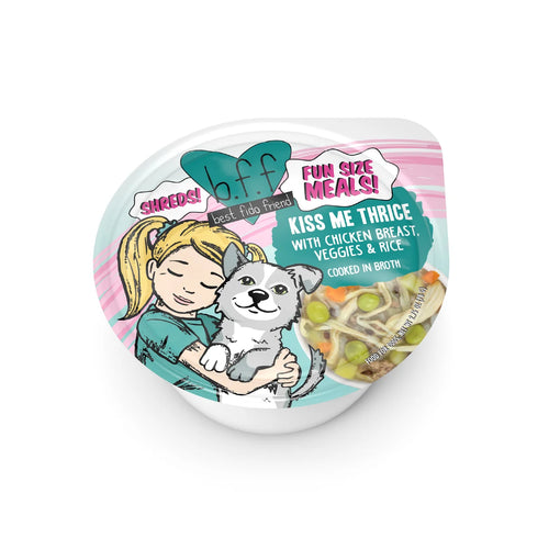 Weruva BFF Dog Fun Size Meals Kiss Me Thrice with Chicken Breast, Veggies & Rice 2.75oz
