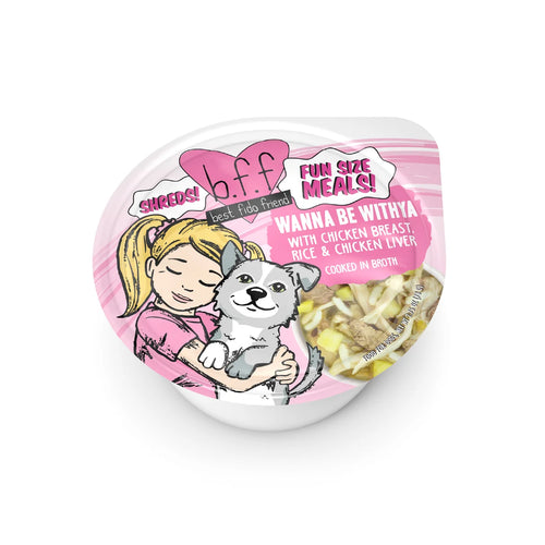 Weruva BFF Dog Fun Size Meals Wanna Be Withya with Chicken Breast, Rice & Chicken Liver - 2.75oz
