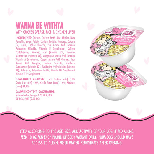 Weruva BFF Dog Fun Size Meals Wanna Be Withya with Chicken Breast, Rice & Chicken Liver - 2.75oz