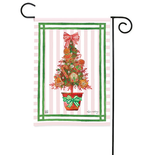 Holiday Gingerbread Garden Flag