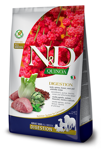 FARMINA N&D QUINOA DIGESTION LAMB 15.4LB DRY DOG FOOD