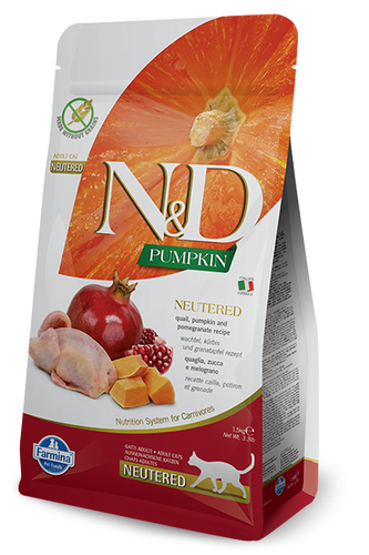 Farmina N&D Grain-Free Quail & Pomegranate Neutered Adult Cat Food