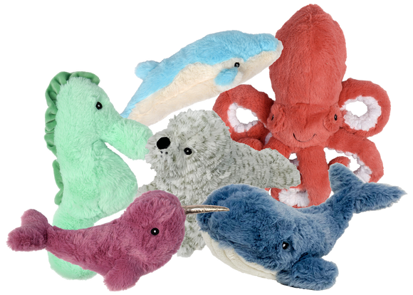 Deep Sea Cuddlers Assorted Dog Toy - 12