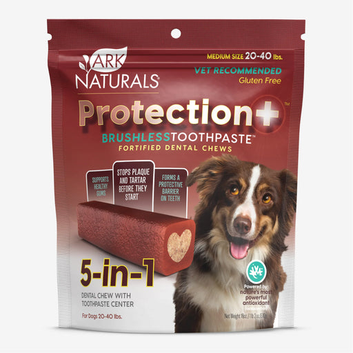 Ark Naturals Protection+ Medium Brushless Toothpaste Dog Dental Chew