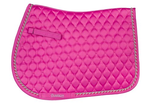 Ovation Quilted Satin All-Purpose Saddle Pad - Orchid