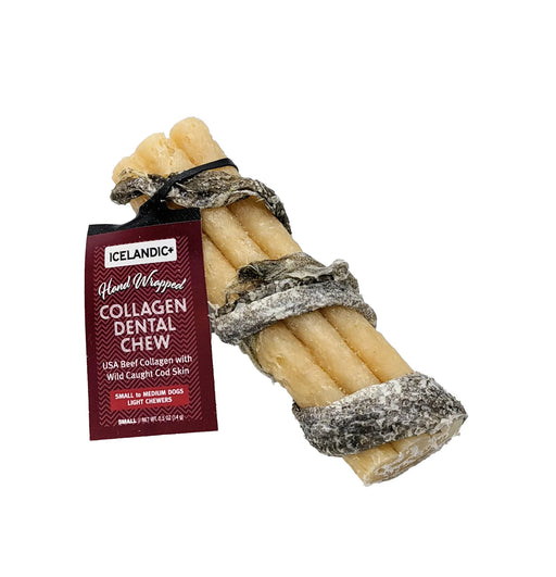 Beef Collagen Dental Chew Wrapped With Cod Skin 4"