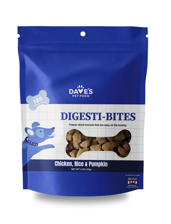 Dave's Digesti-Bites - Chicken Rice & Pumpkin Dog Treats - 4oz