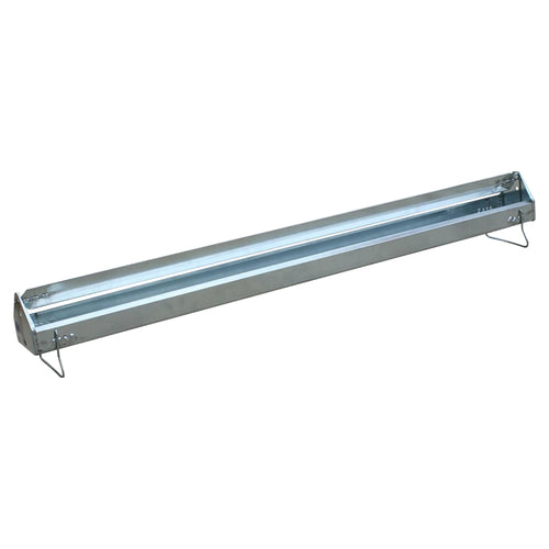 Heavy Duty Long Rectangular Outdoor Galvanized Metal Poultry Feeder for Chickens, 36