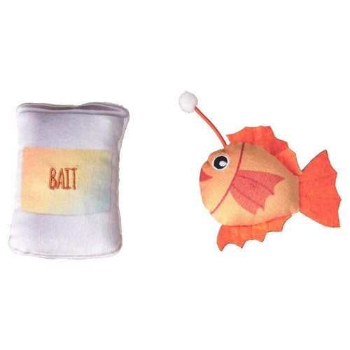 GONE FISHING CAT TOY - 2 PACK ASSORTED