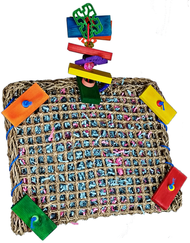 Vine Mat Forage Pouch| Happy Beaks Bird Toy - Made In The USA.