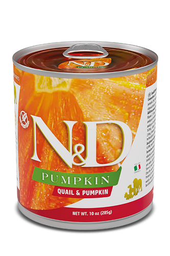 FARMINA N&D QUAIL & PUMPKIN ADULT WET FOOD 10oz.