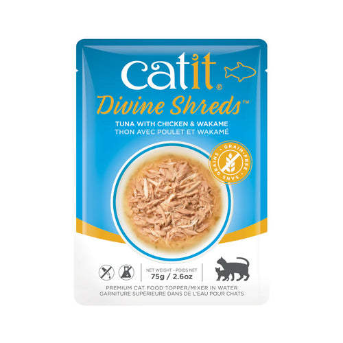 Catit Divine Shreds – Tuna, Chicken, & Wakame