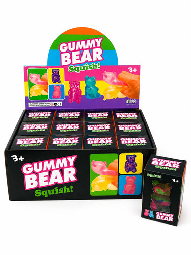 Gummy Bear Squish! Toy – 3” Assorted Colors