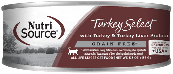 Nutrisource Turkey Select Healthy Grain Free Wet Cat Food Wet - 5.5oz
