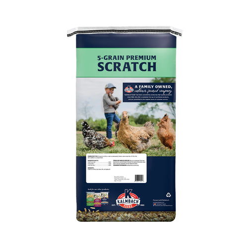 KALMBACH FEEDS All Natural 5-Grain Premium Scratch Grain for Chickens - 50LB