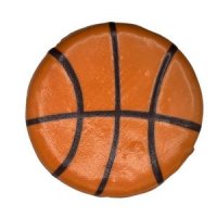 Hand Decorated Basketball Dog Cookie