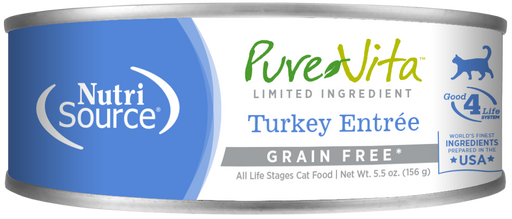 Pure Vita Turkey Entrée Limited Ingredient Wet Cat Food 5.5oz
