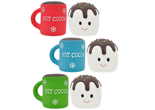 Latex Hot Cocoa and Marshmallow 2pk Dog Toy