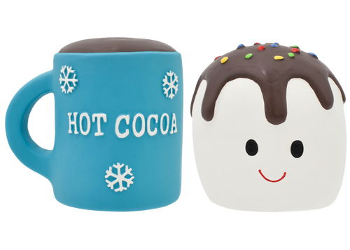 Latex Hot Cocoa and Marshmallow 2pk Dog Toy