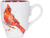 Dean Crouser Cardinal Watercolor Red On White 16 Ounce Glossy Stoneware Mug With Handle