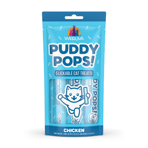 Weruva Puddy Pops!  Lickable Cat Treat - 5 Pack