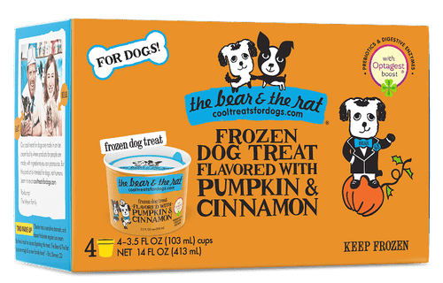 The Bear and the Rat Frozen Dog Treat Pumpkin & Cinnamon - 3.5oz, 4 Pack