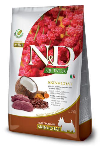 Farmina Quinoa Skin & Coat Venison Mini - 5.5lb