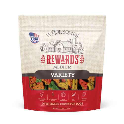 Wholesomes Rewards Medium Variety Dog Treats - 3lb