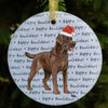 Chocolate Lab Christmas Ornament