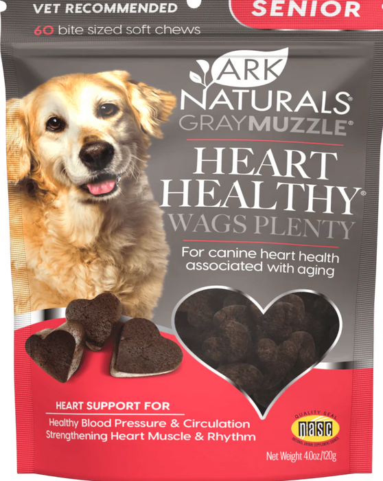 Ark Naturals Gray Muzzle Heart Healthy, Wags Plenty - 60 Count