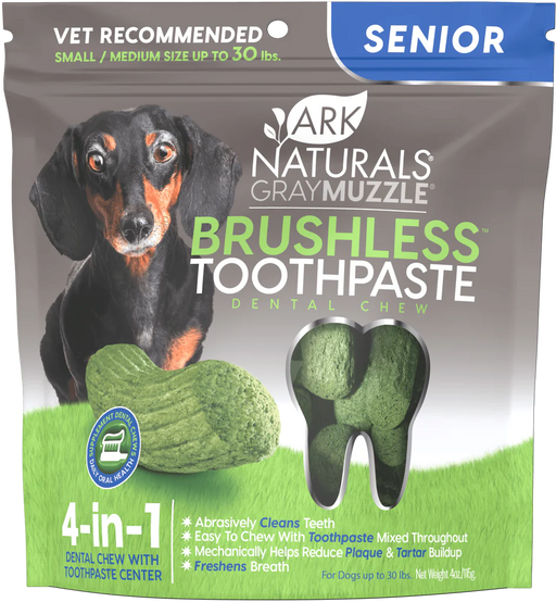 Ark Naturals Gray Muzzle Senior Brushless Toothpaste Dental Chew