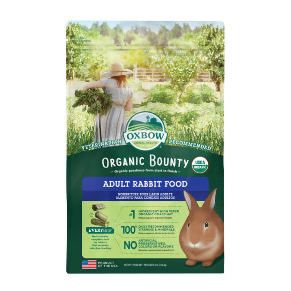 OXBOW ORGANIC BOUNTY ADULT RABBIT FOOD 3Lb