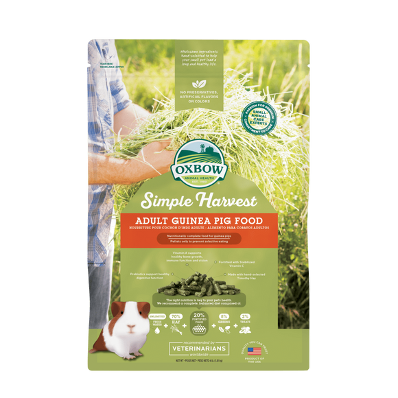 OXBOW SIMPLE HARVEST ADULT GUINEA PIG FOOD -  4LB