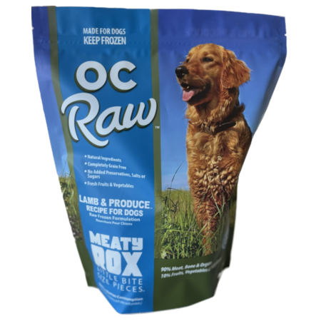 OC Raw Frozen Lamb & Produce Meaty Rox for Dogs - 3lb