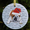 Bulldog Christmas Ornament
