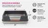 Open Top Stainless Steel Cat Litter Box - 24” x 16”