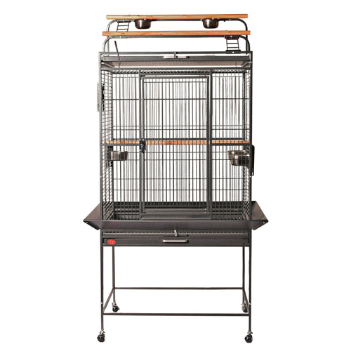 32x23 Play Top Bird Cage - Black