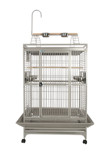 A&E CAGE COMPANY 36 x 28 x 66 Play Top Bird Cage - Platinum