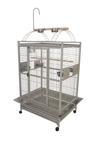 A&E CAGE COMPANY 36 x 28 x 66 Play Top Bird Cage - Platinum