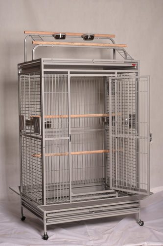 40x30 Playtop Bird Cage, Platinum